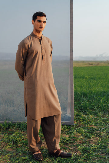 Brown Shalwar Kameez